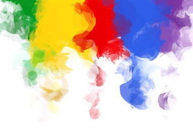 Çok renkli fırça darbeleri arka plan