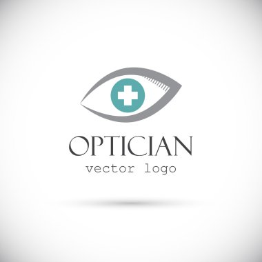 Beyaz logosuna gözlükçü