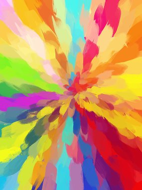 Çok renkli huni fırça darbeleri arka plan