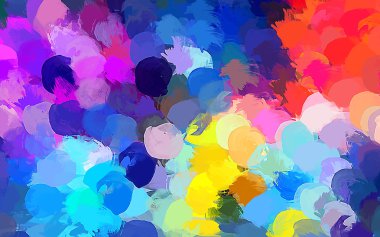 Renkli yuvarlak fırça darbeleri arka plan