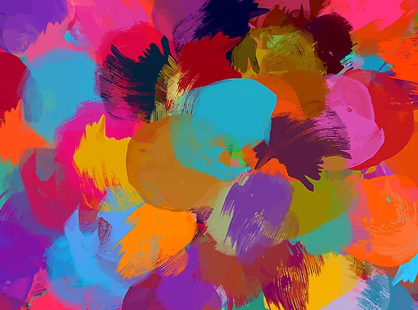 Gros fond coloré coups de pinceau — Image vectorielle