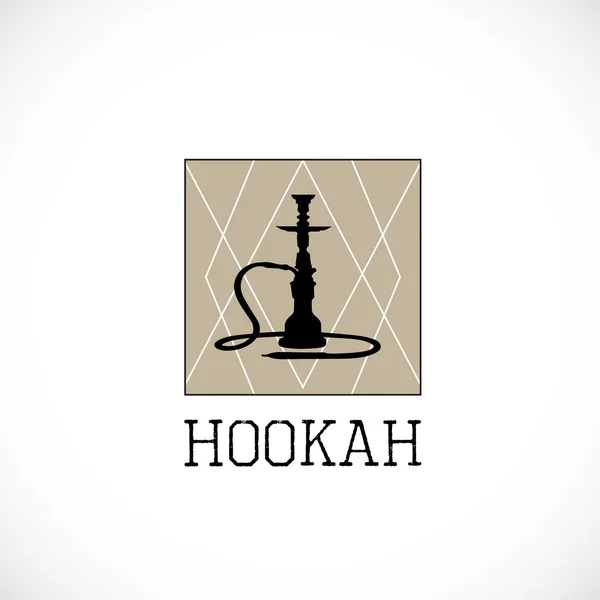 Hookah geometric logo — Stock Vector