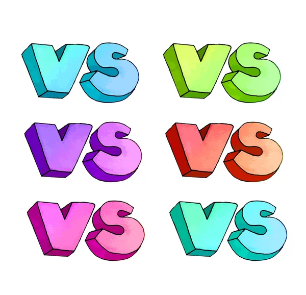 Samling färgade Vs — Stock vektor