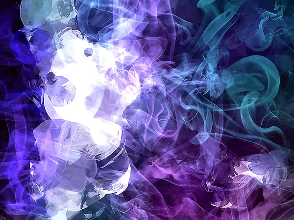 Mavi duman fırça darbeleri arka plan