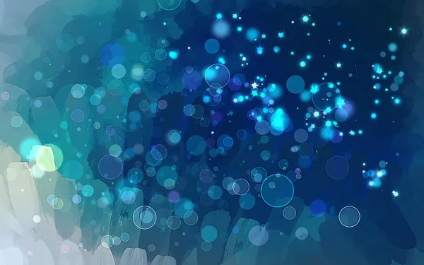 Pinceau bleu étincelant coups de fond — Image vectorielle