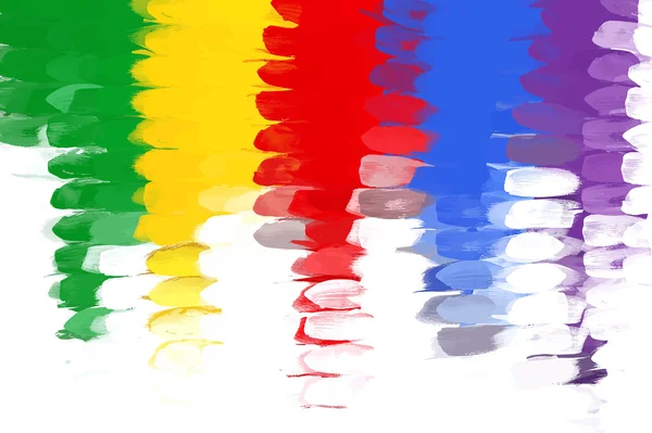 Multicolor horizontale borstel lijnen achtergrond — Stockvector