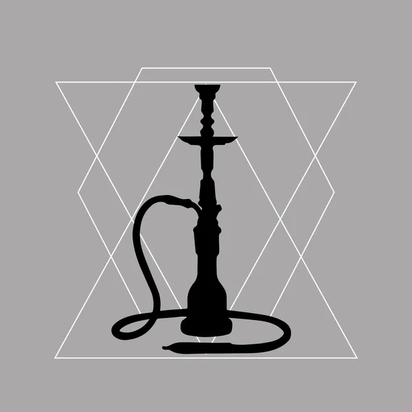 水ギセル幾何学的な灰色のロゴ — ストックベクタ