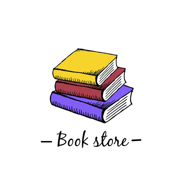 堆栈的彩色书籍 — 图库矢量图片