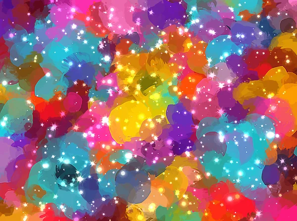 Sparkles multicolore pennellate sfondo — Vettoriale Stock