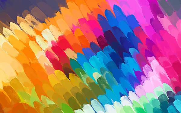 Rainbow diagonal brush strokes background — Stock Vector