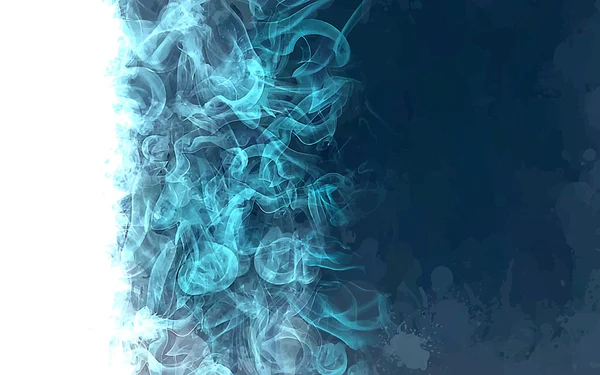 Fumaça azul pinceladas fundo —  Vetores de Stock