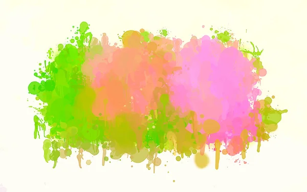 Fond de pinceau rose et vert — Image vectorielle