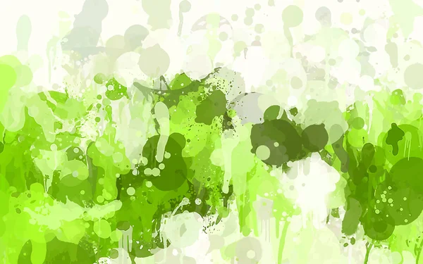 Verde cepillo trazos fondo — Vector de stock