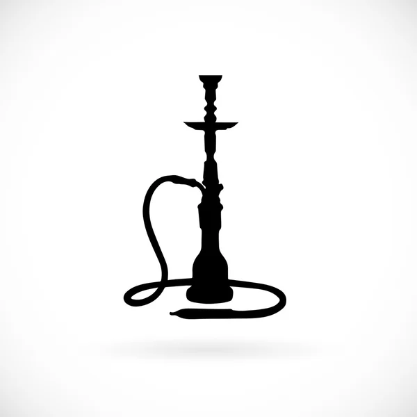 Logotipo preto Hookah — Vetor de Stock