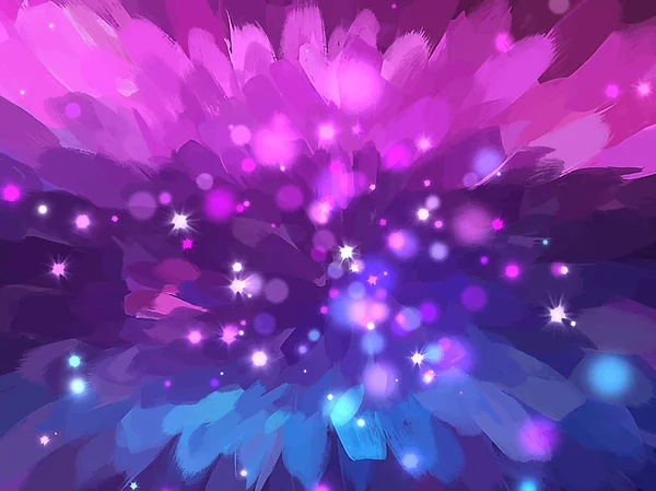 輝くピンクのブラシ ストロークの背景 — ストックベクタ