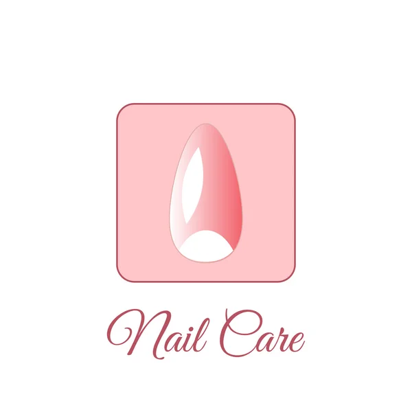 Shiny pink logo nail — Stock Vector