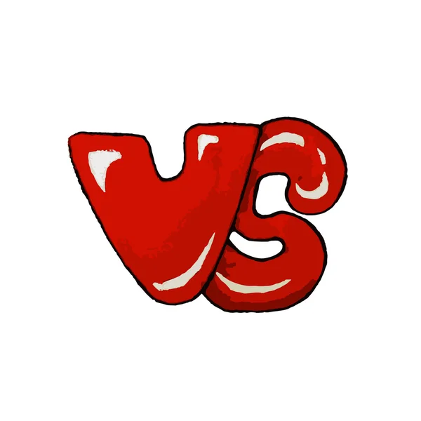 Signo rojo VS — Vector de stock