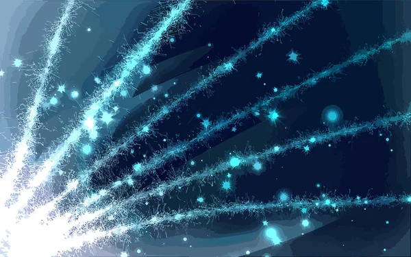 Rayos brillantes fondo azul oscuro — Vector de stock