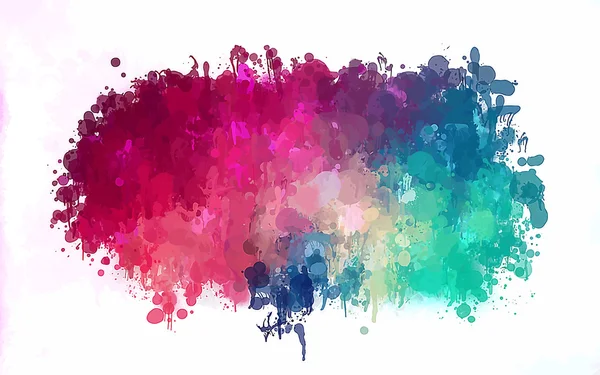 Pink and blue brush strokes cloud — Stock Vector