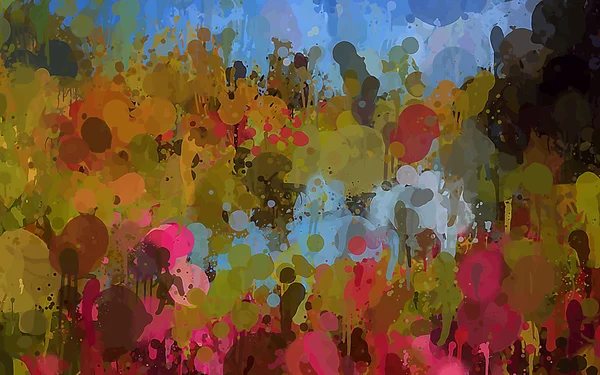 Abstrait champ pinceau coups de fond — Image vectorielle