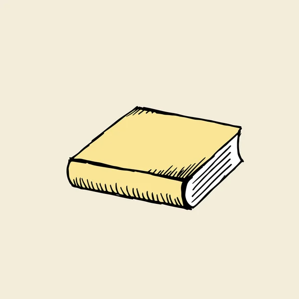 Un libro aislado en beige — Vector de stock