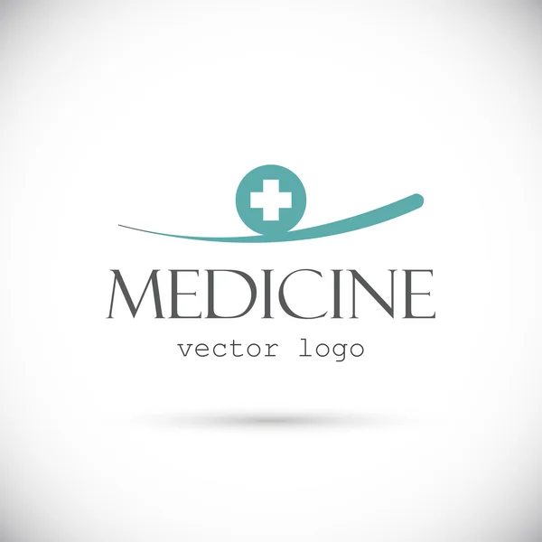 Medicína logo na bílém — Stockový vektor