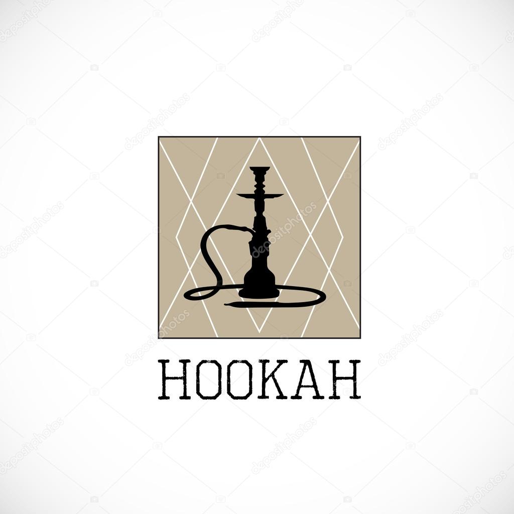 Hookah geometric logo. Vector version