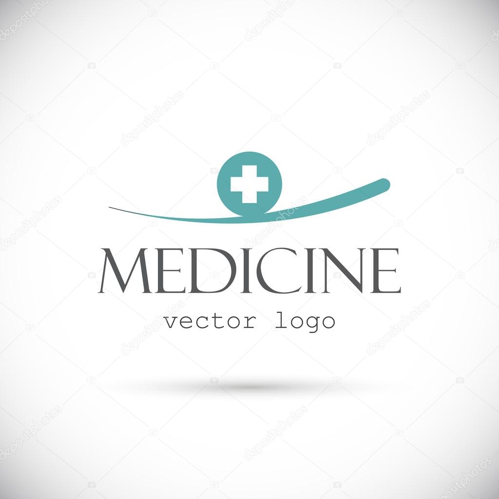 Medicine vector logo on white