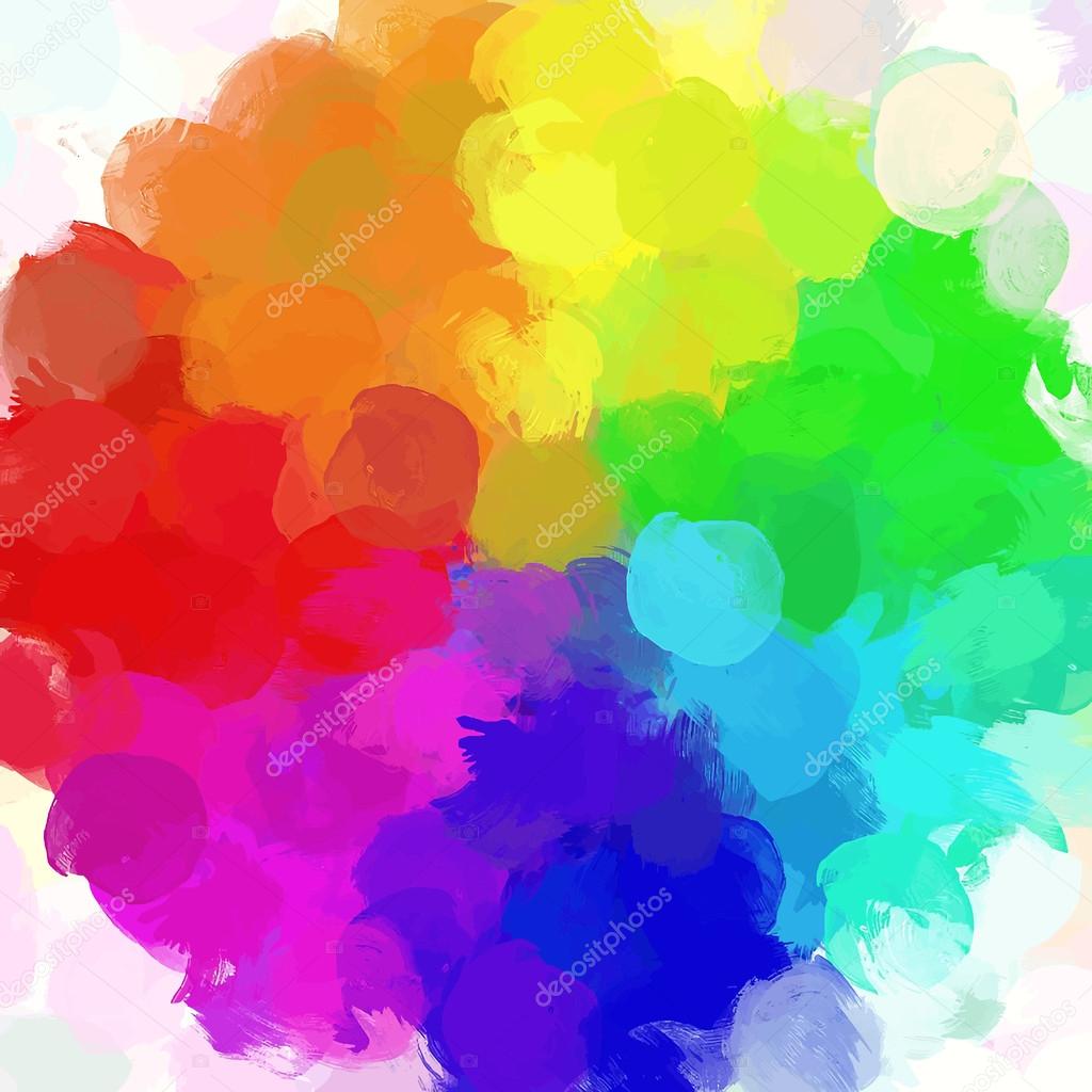 Color round brush strokes background