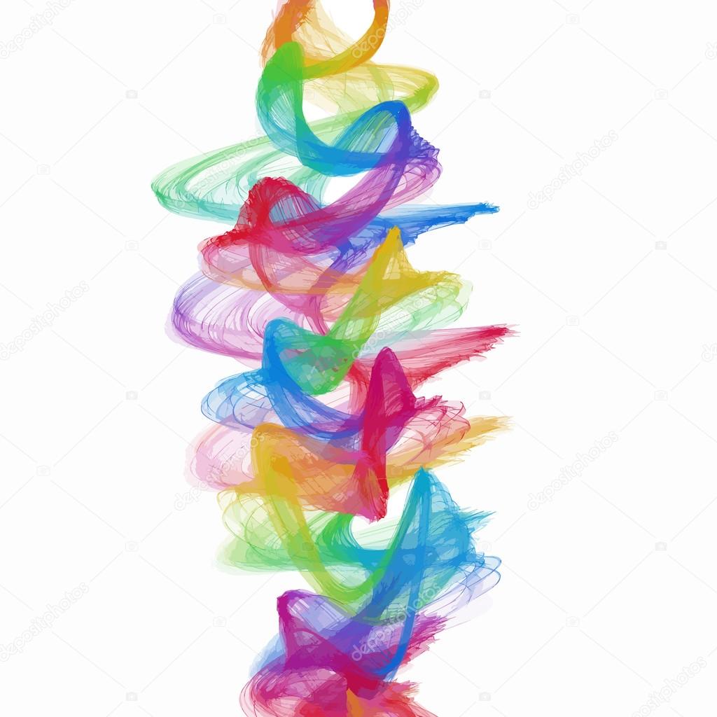 Flow colorful white background