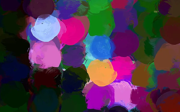 Grandes pinceladas redondas multicolor — Vector de stock