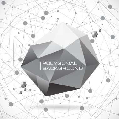 Gri bir geometrik şekil arka plan