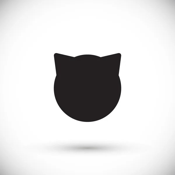 Silhouette visage de chat — Image vectorielle