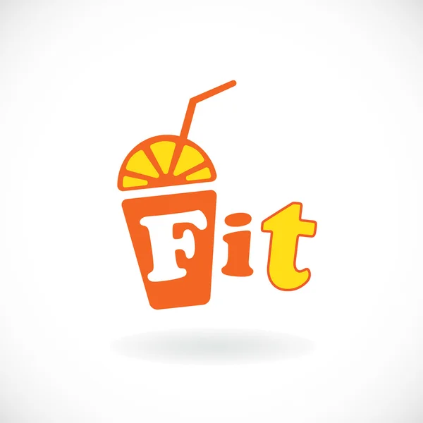 Fitness juice logotyp — Stock vektor