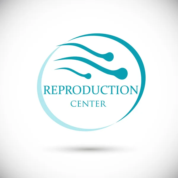 Centro de reprodução do logotipo — Vetor de Stock