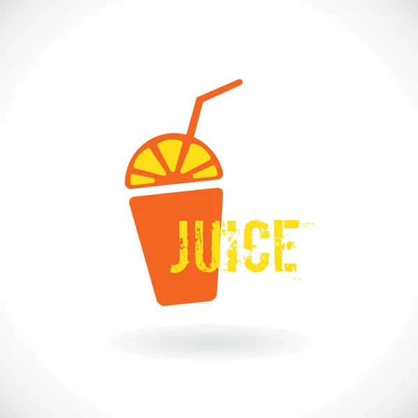 Juice logotipo brilhante — Vetor de Stock