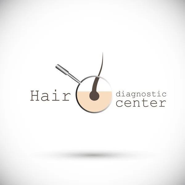 Logo diagnostic center hair health — Stock Vector