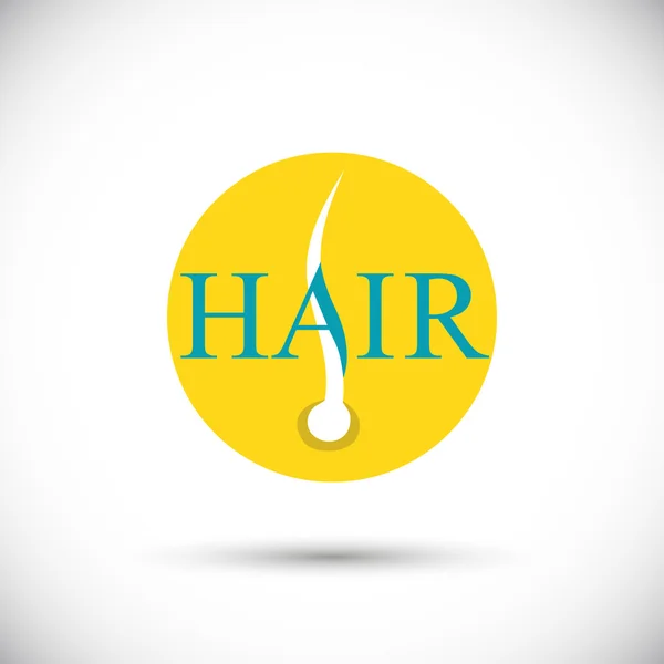 Cheveux de santé rond signe lumineux — Image vectorielle