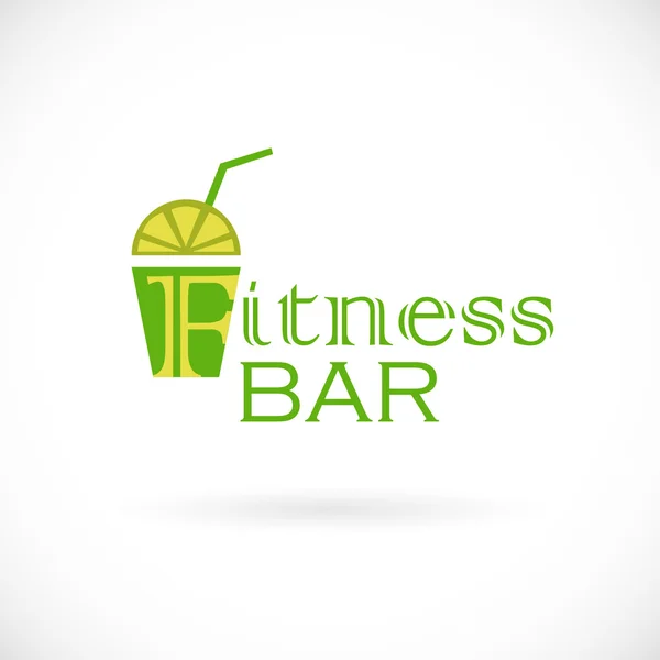Logotipo brilhante logotipo da barra de fitness — Vetor de Stock