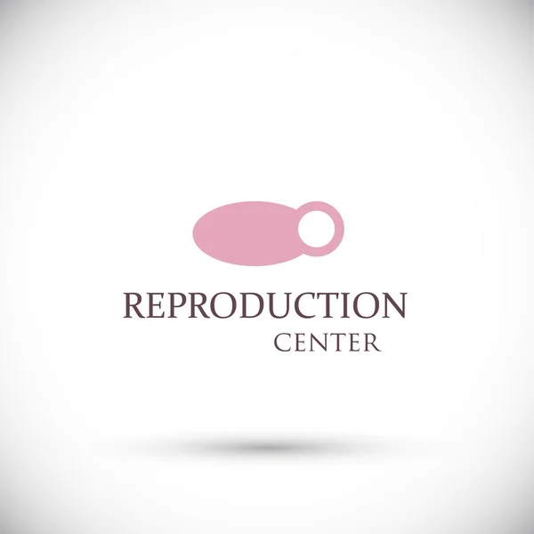 Logotipo do centro de reprodução — Vetor de Stock