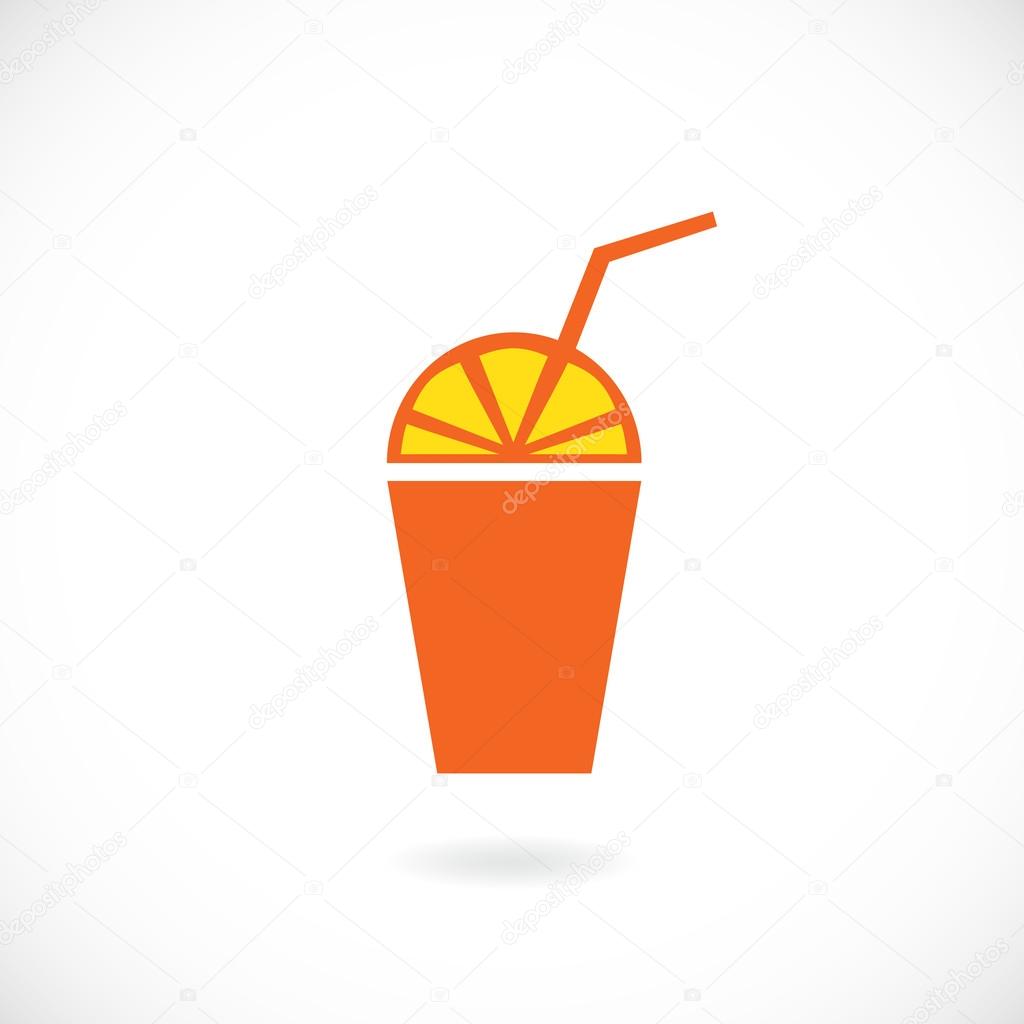 Orange drink logo. Vector illustration