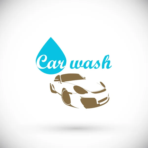 Logotipo de lavagem de carro — Vetor de Stock