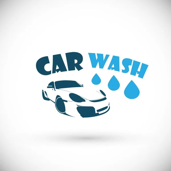 Logotipo de lavagem de carro — Vetor de Stock