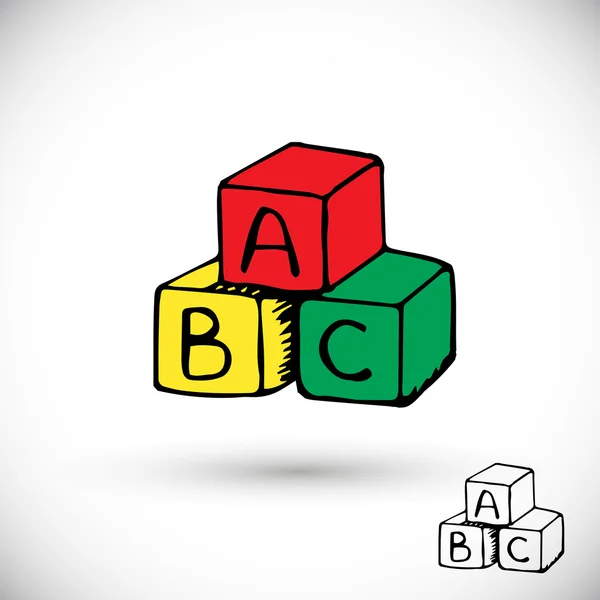 Mehrfarbiges Abc-Logo — Stockvektor