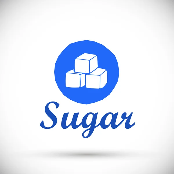 Logo Zuckerwürfel — Stockvektor