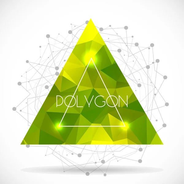 Triángulo abstracto poligonal . — Vector de stock
