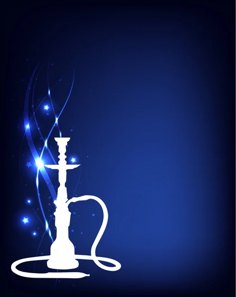 Cubierta de menú de silueta Hookah — Vector de stock