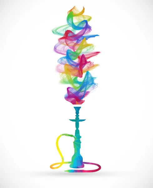 Hookah silhueta Menu Capa — Vetor de Stock