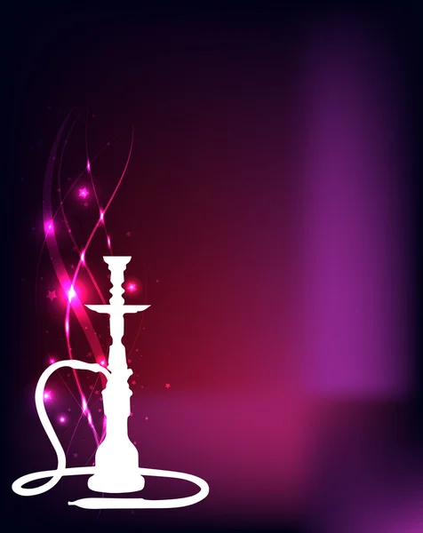 Cubierta de menú de silueta Hookah — Vector de stock