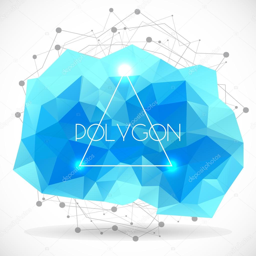 Polygonal triangular abstract background.